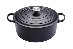 Cocotte rotonda Evolution ghisa nera Le Creuset