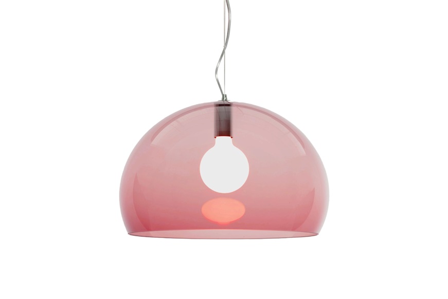 Lampada sospensione Fl/y colore bordeaux Kartell