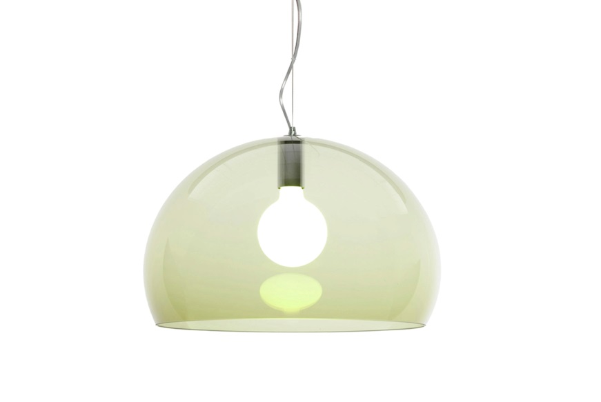 Suspension lamp Fl/y olive green Kartell