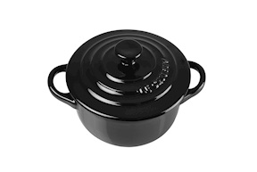 Mini cocotte gres nero lucido Le Creuset