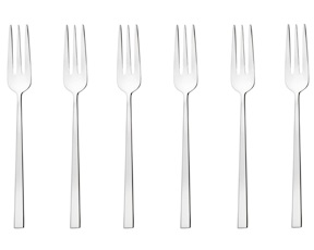 Forchettine Dessert Rock acciaio confezione da 6 pezzi Sambonet