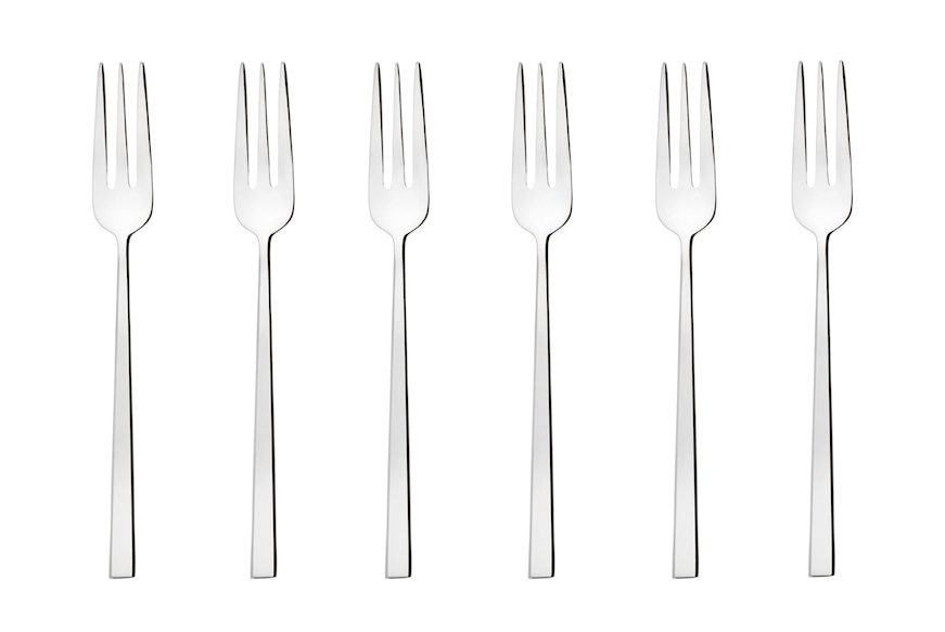 Dessert Forks Rock steel gift pack 6 pieces Sambonet