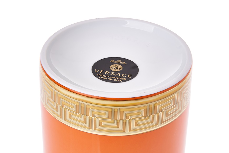 Vase Madusa Amplified porcelain orange Versace