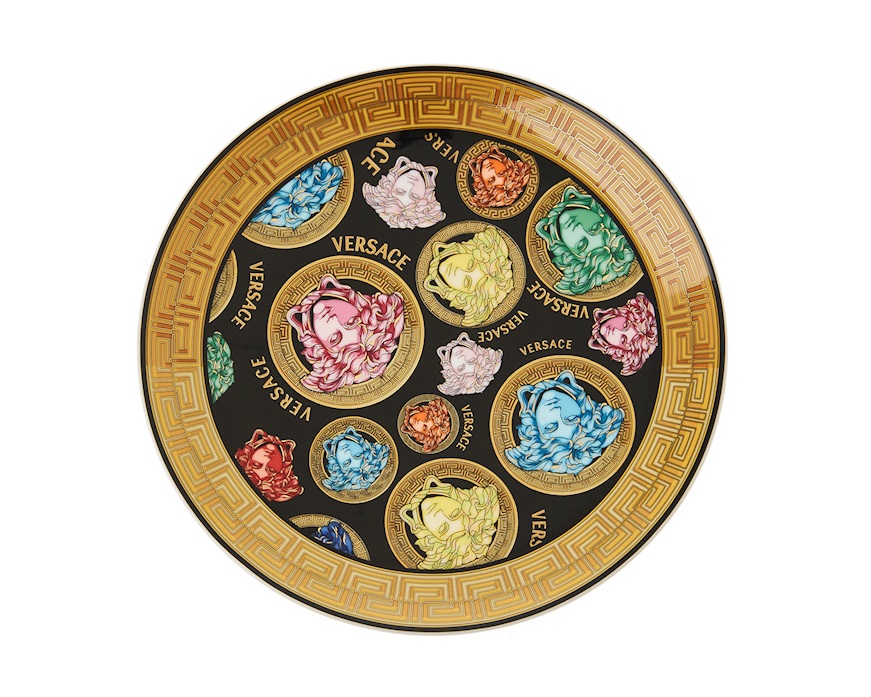 Fruit plate Madusa Amplified porcelain black Versace