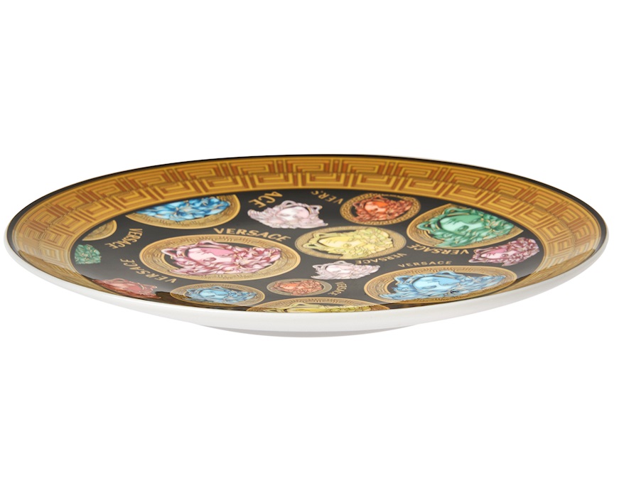 Fruit plate Madusa Amplified porcelain black Versace