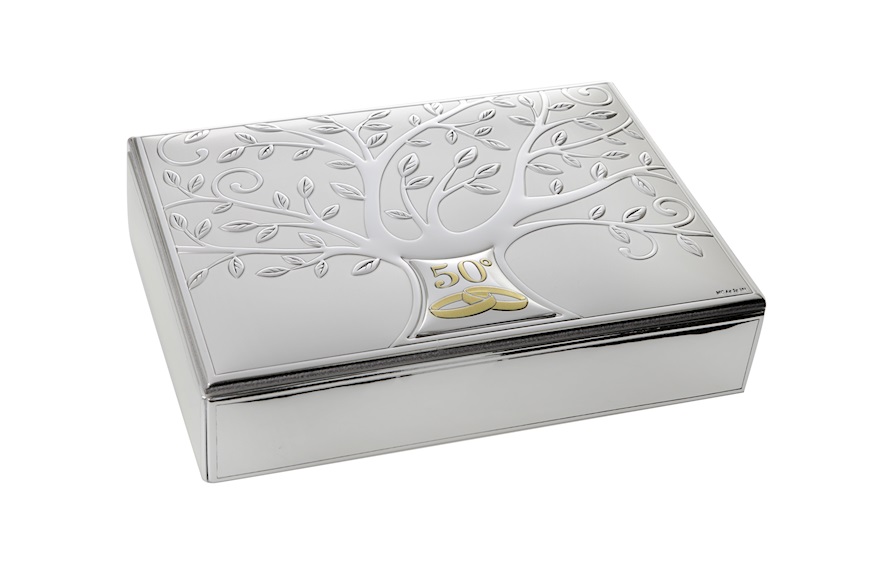 Casket 50° anniversary bilaminated Silver Tree of life Selezione Zanolli