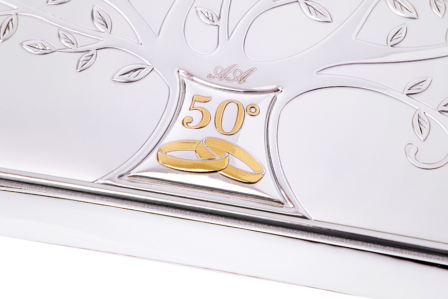 Casket 50° anniversary bilaminated Silver Tree of life Selezione Zanolli