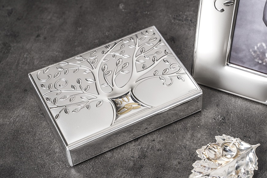 Casket 50° anniversary bilaminated Silver Tree of life Selezione Zanolli