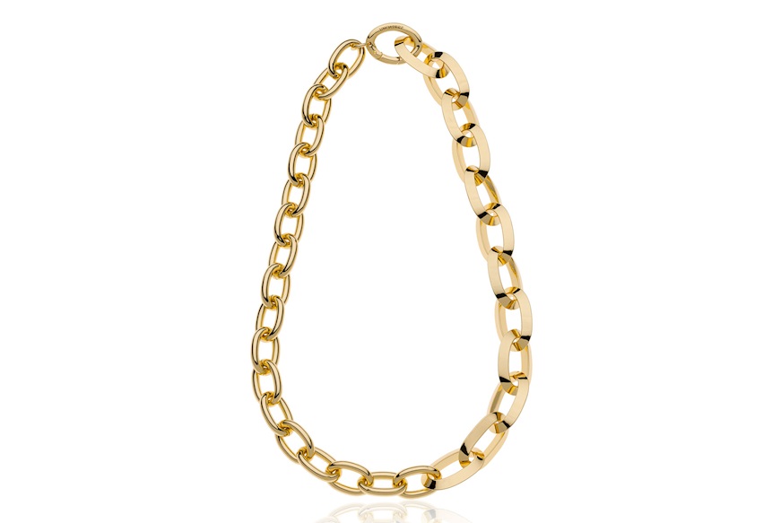 Necklace Triangoli in gilded bronze Unoaerre