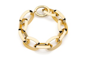 Bracelet Triangoli in gilded bronze Unoaerre