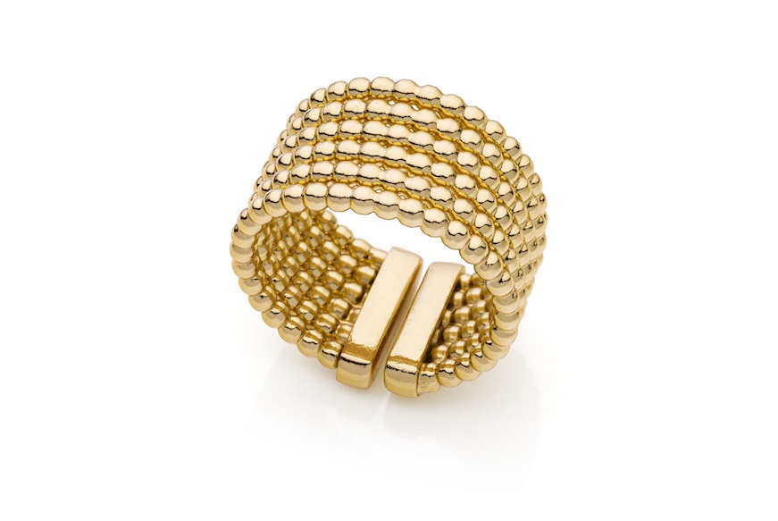 Anello Bubbles con fili di palline Unoaerre