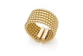 Anello Bubbles con fili di palline Unoaerre