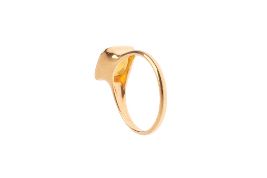 Anello Crystal Color argento dorato con cristallo peridoto Unoaerre