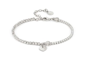 Bracciale Chic&Charm argento con pendente cuore e zirconi bianchi Nomination