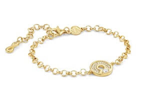 Bracciale Sentimental argento dorato con infinito