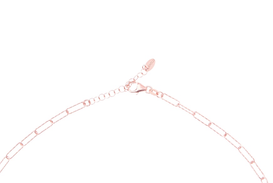 Necklace silver rosè with river's pearls Selezione Zanolli