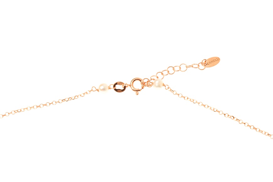 Necklace silver rosè with white and pink river's pearls Selezione Zanolli