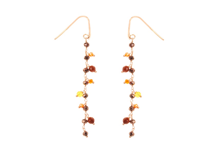 Earrings silver with brown cystals Selezione Zanolli