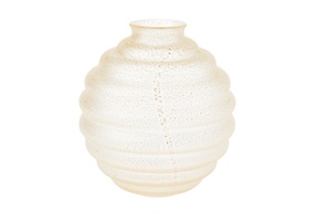 Vase Decò Murano glass crystal and gold Venini