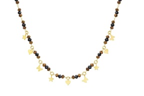 Necklace Mon Amour silver with crystals and mixed charms Nomination