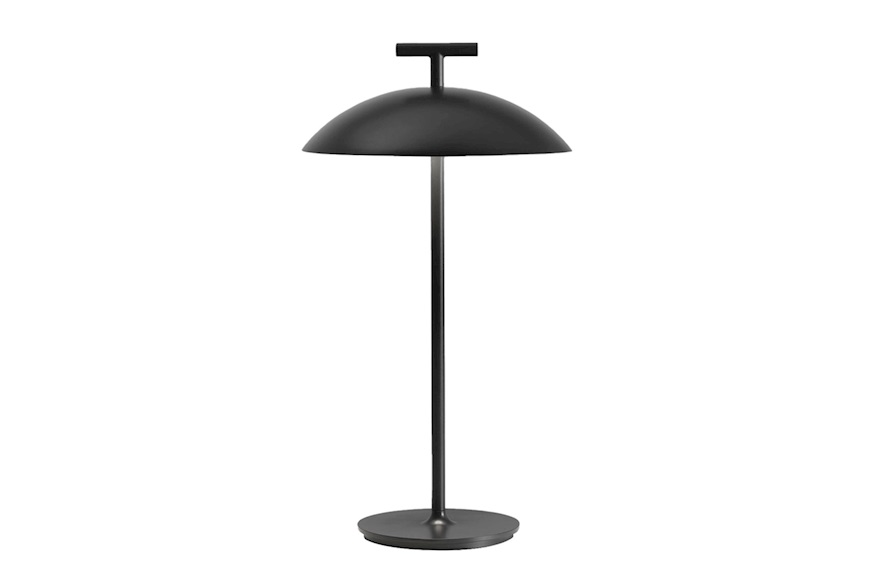 Lampada da tavolo Mini Geen-A acciaio colore nero con batteria dimmerabile Kartell