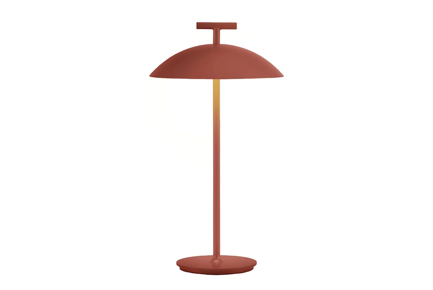 Table lamp Mini Geen-A steel red with dimmer battery Kartell