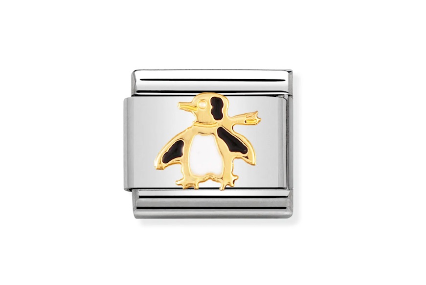 Penguin Composable steel gold and enamel Nomination
