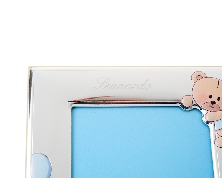 Cornice Orsetti Celesti argento pvd con kit per le impronte Selezione Zanolli