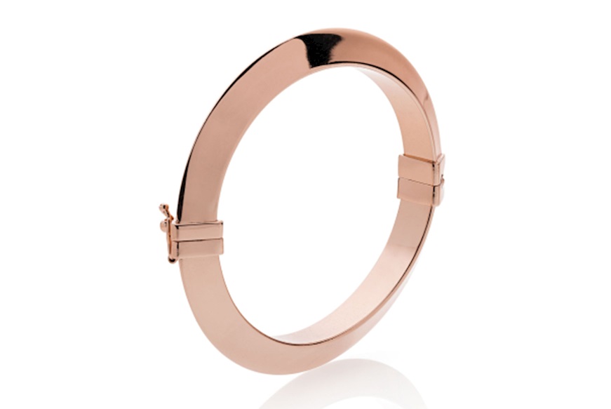 Rigid bracelet Triangoli in rosè bronze Unoaerre