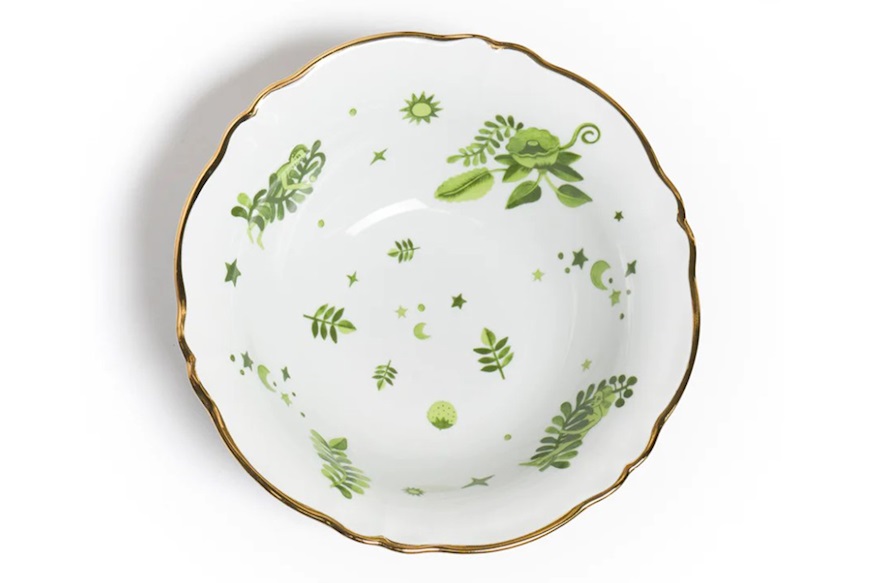 Round salad bowl La Tavola Scomposta porcelain Bitossi home