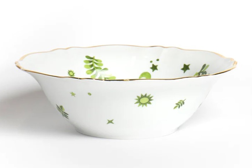 Round salad bowl La Tavola Scomposta porcelain Bitossi home