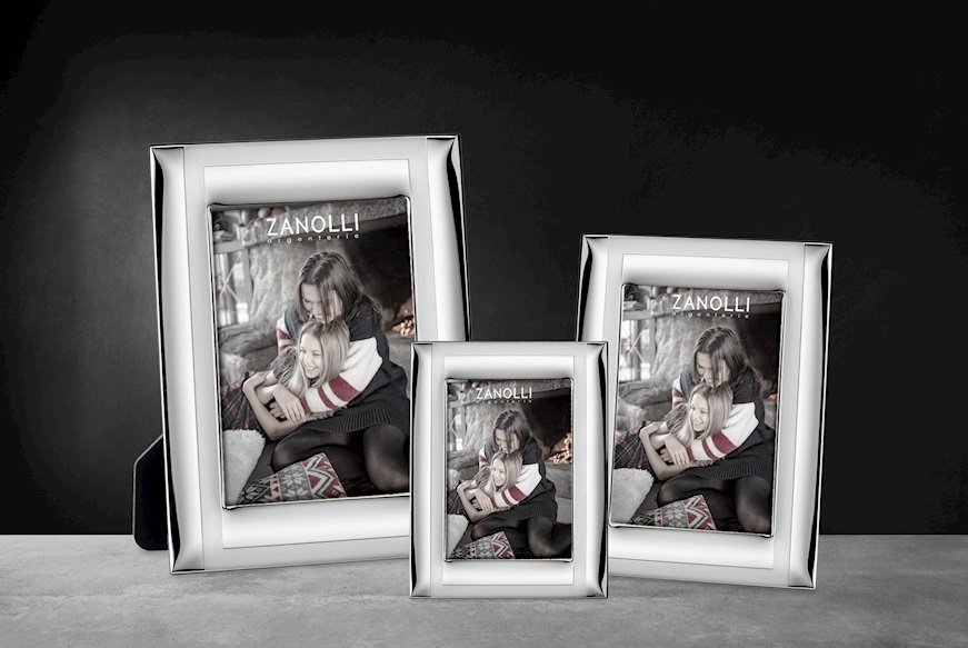 Picture frame with satin and glossy band Selezione Zanolli