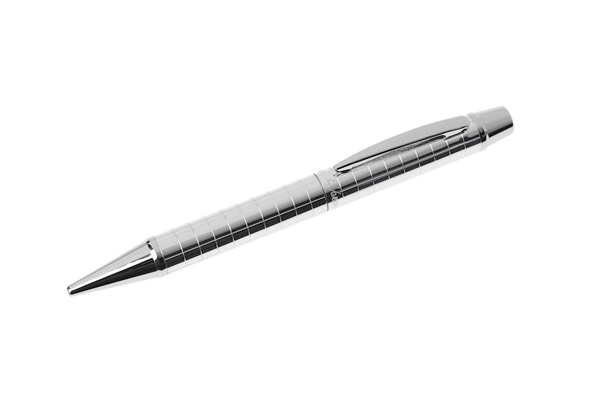 Hand Made Sterling Silver Ballpoint Pen from Indonesia, 'Twirling Coral