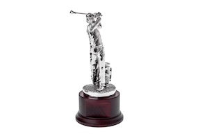 Trophy The Golfer with wooden base Selezione Zanolli