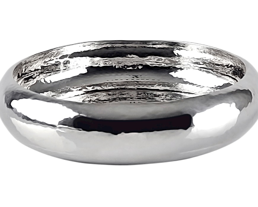 Ciotola tonda battuta silver plated Selezione Zanolli