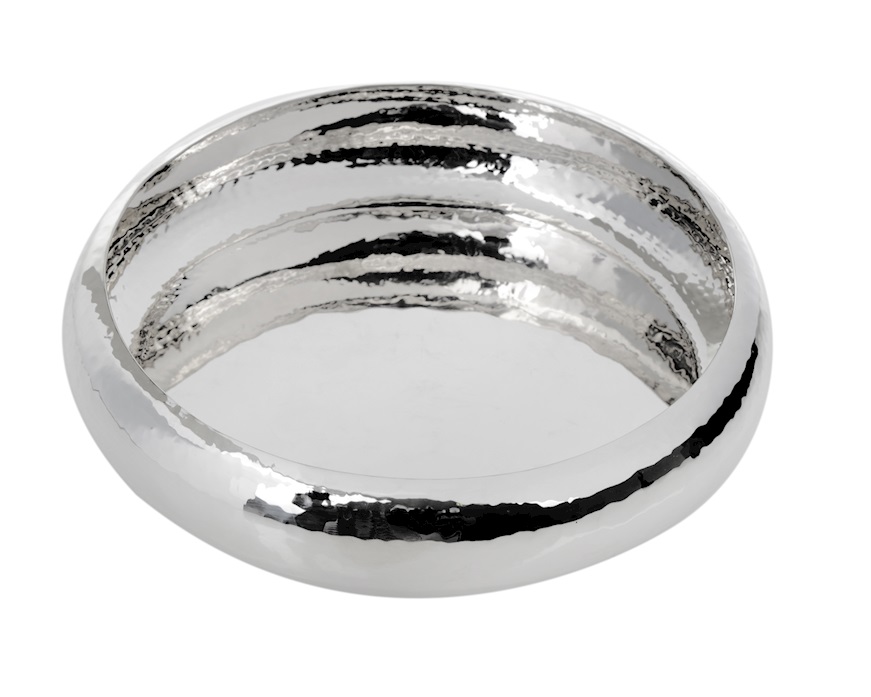 Ciotola tonda battuta silver plated Selezione Zanolli