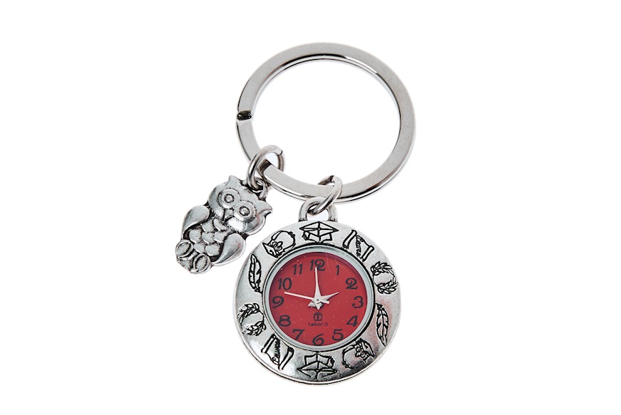 Keychain Graduation with watch and owl Selezione Zanolli