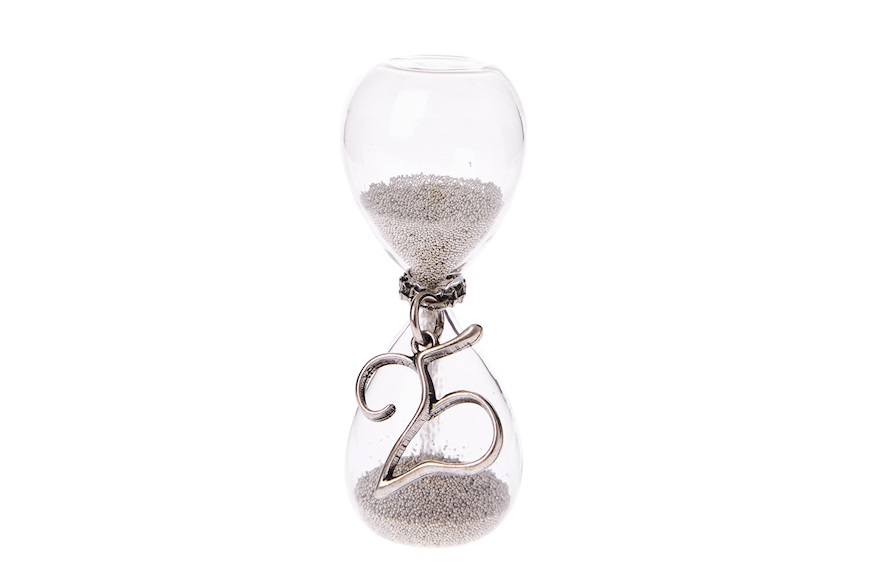 Hourglass 25° with silver sand and gift box Selezione Zanolli