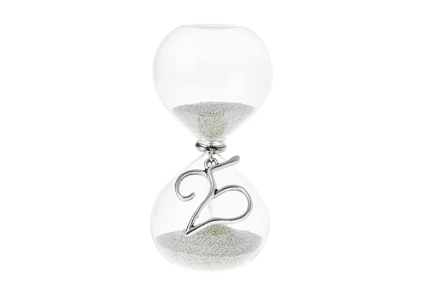 Hourglass 25° with silver sand and gift box Selezione Zanolli