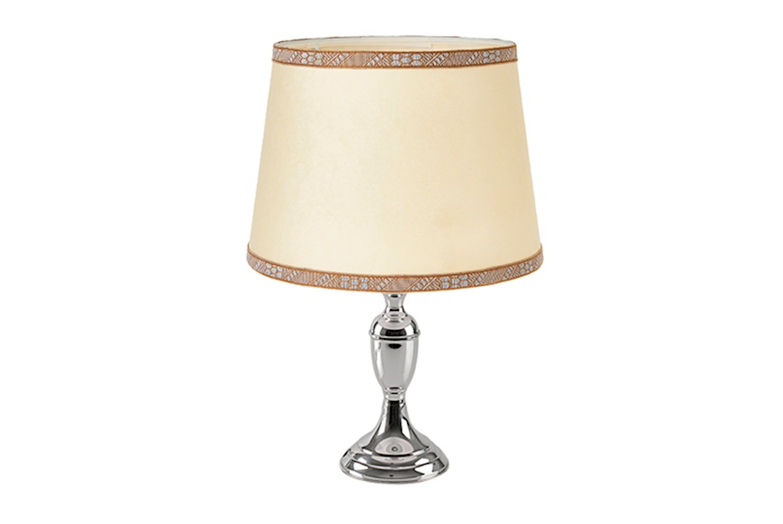 Lamp silver with beige lampshade Selezione Zanolli