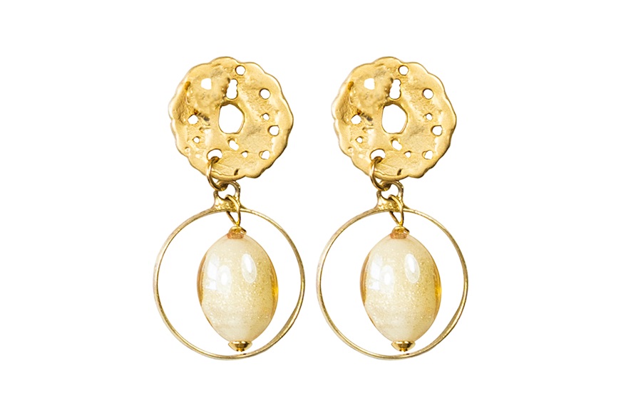 Earrings Dew ivory Antica Murrina