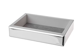 Svuotatasche rettangolare in legno bianco Selezione Zanolli