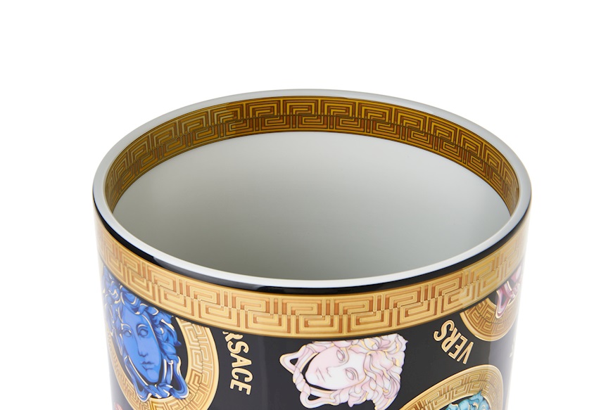 Vaso Madusa Amplified porcellana nero Versace