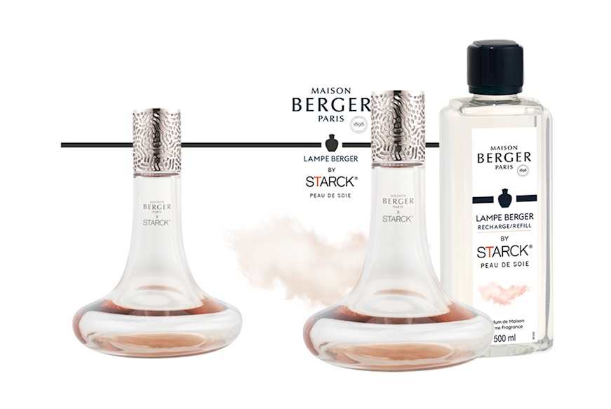 Maison Berger Paris Gift Pack Lamp X Starck Rose with Peau de Soie  fragrance