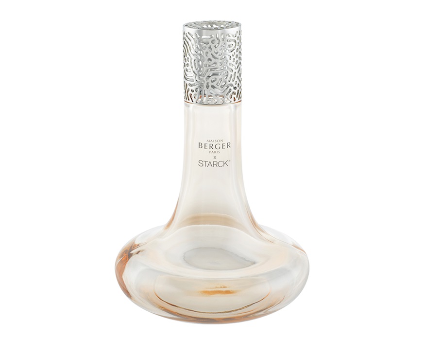 Gift pack lamp X Starck Rose with Peau de Soie fragrance Maison Berger Paris