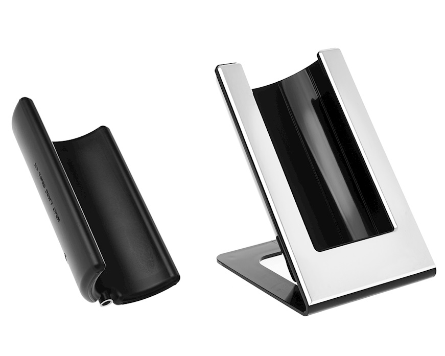 Thermal bottle holder trilaminated Silver with glossy band Selezione Zanolli