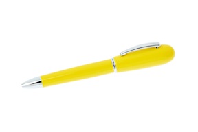 Penna a sfera Classica Lady con cappuccio in metallo laccato giallo