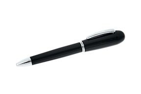 Penna a sfera Classica Lady con cappuccio in metallo laccato nero Settelaghi