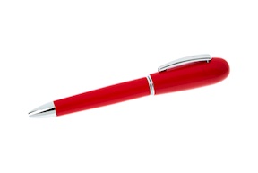 Penna a sfera Classica Lady con cappuccio in metallo laccato rosso