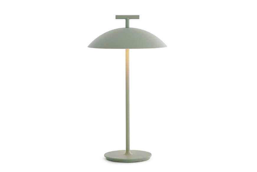 Table lamp Mini Geen-A steel green with dimmer battery Kartell